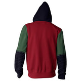 Unisex Jiraiya Hoodies Naruto Zip Up 3D Print Jacket Sweatshirt