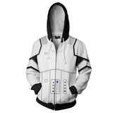 Star Wars Movie Imperial Stormtrooper Adult Unisex Zip Up 3D Print Hoodies Jacket Sweatshirt