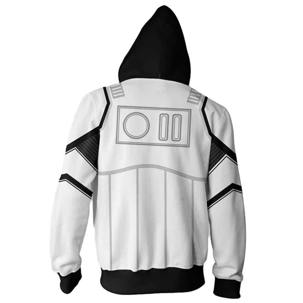 Star Wars Movie Imperial Stormtrooper Adult Unisex Zip Up 3D Print Hoodies Jacket Sweatshirt