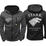 Game of Thrones House Stark Hoodies Men New Zipper Coat Sportswear