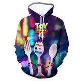 Unisex Toy Story 4 Hoodies Forky Printed Pullover Jacket Sweatshirt