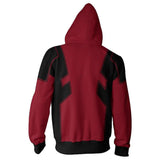 Unisex Hoodies Dead Pool Zip Up 3D Print Jacket Sweatshirt