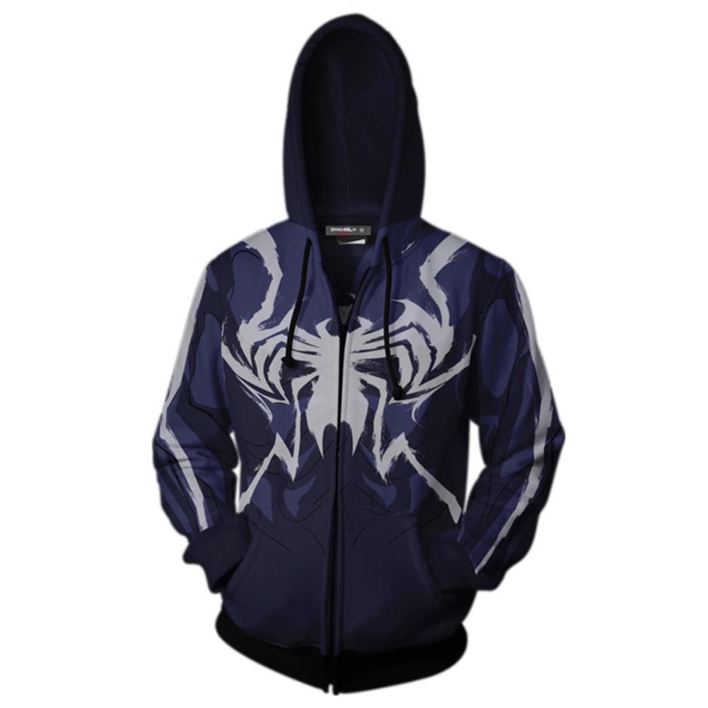 Spider Venom Unisex 3D Printing Hoodies Sweatshirt Costume Jacket Coat