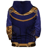 Avengers Movie Thanos Cosplay Unisex 3D Printed Hoodie Sweatshirt Pullover