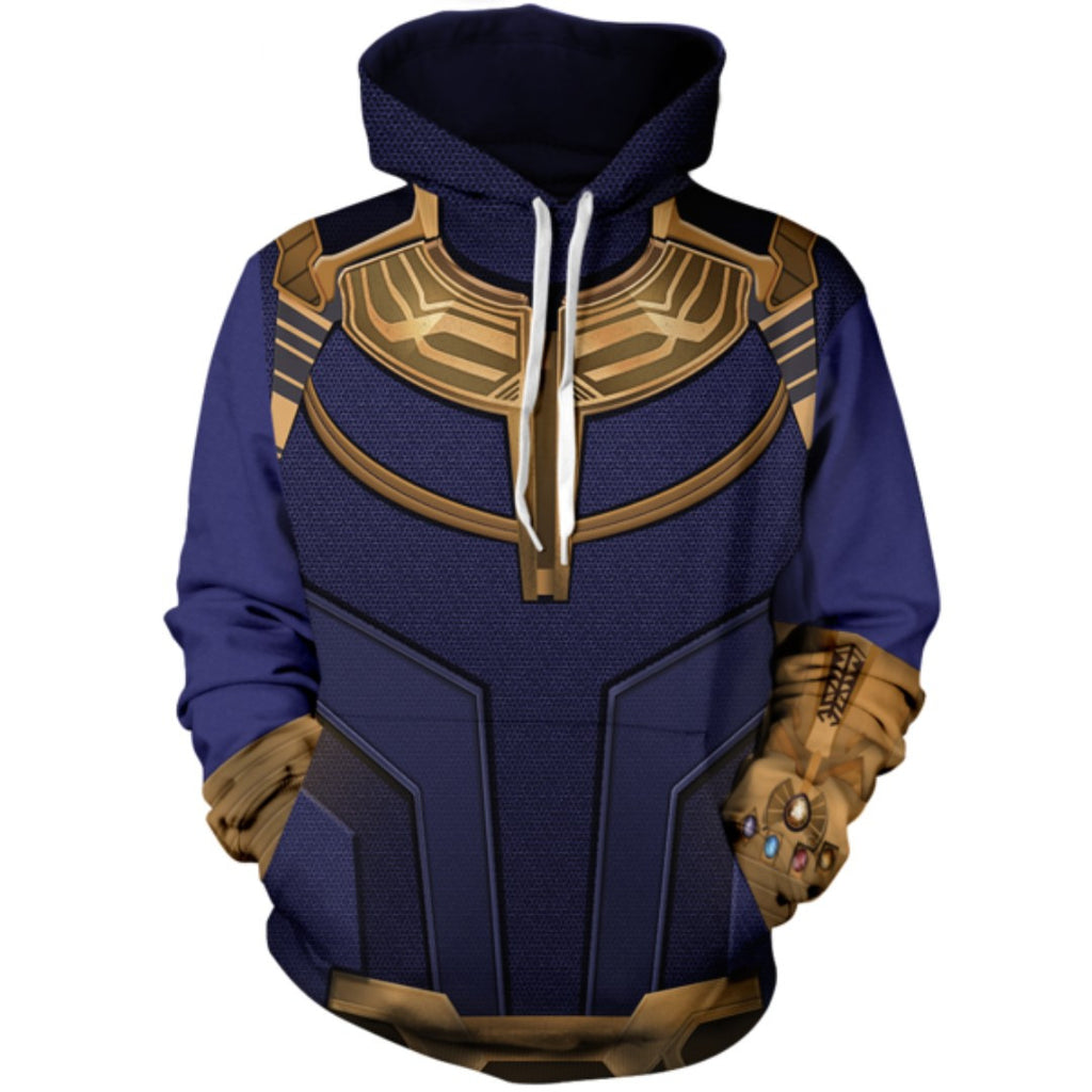 Avengers Movie Thanos Cosplay Unisex 3D Printed Hoodie Sweatshirt Pullover