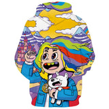 Undertale Game Asriel Dreemurr 69 Colorful Unisex Adult Cosplay 3D Printed Hoodie Pullover Sweatshirt