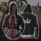 Kingdom Hearts Game Sora Mixed Color Cosplay Unisex 3D Printed Hoodie Sweatshirt Jacket With Zipper