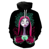 The Nightmare Before Christmas Cartoon Sally Humanoid Ragdoll Unisex Adult Cosplay 3D Print Hoodie Pullover Sweatshirt
