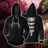 Overwatch Game Gabriel Reyes Reaper Damage Hero Black Unisex Adult Cosplay Zip Up 3D Print Hoodies Jacket Sweatshirt