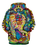 Monkey Oil Painting Style Animal Unisex Adult Cosplay 3D Printed Hoodie Pullover Sweatshirt