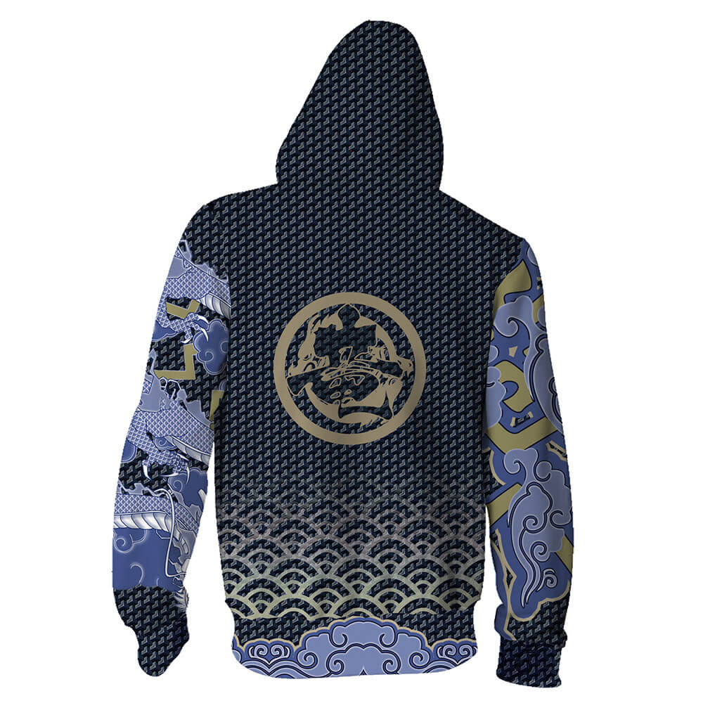 Overwatch Game Hanzo Shimada Storm Arrows Damage Hero Unisex Adult Cosplay Zip Up 3D Print Hoodies Jacket Sweatshirt