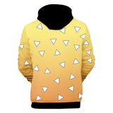 Demon Slayer Kimetsu no Yaiba Anime Agatsuma Zenitsu Yellow Unisex Adult Cosplay 3D Print Hoodie Pullover Sweatshirt