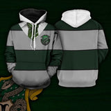 Harry Potter Movie Hogwarts School Salazar Slytherin Snake Stripe Unisex Adult Cosplay 3D Printed Hoodie Pullover Sweatshirt