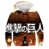 Kids Attack on Titan Survey Corps Jiyuu no Tsubasa Anime 1 Cosplay 3D Printed Hoodie Pullover Sweatshirt