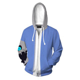 Undertale Game Sans The Skeleton Unisex Adult Cosplay Zip Up 3D Print Hoodie Jacket Sweatshirt