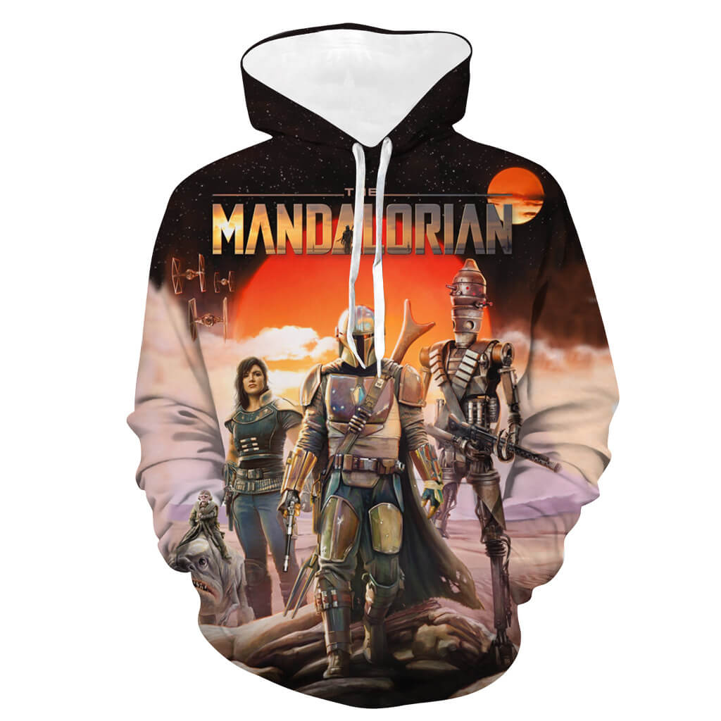 Star Wars Movie Mandalorian Jango Fett 4 Unisex Adult Cosplay 3D Print Hoodie Pullover Sweatshirt