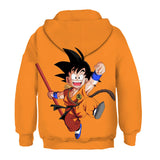Kids Dragon Ball Anime Son Goku Kakarotto 1 Cosplay 3D Print Sweatshirts Jacket Hoodies for Children