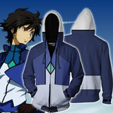 Setsuna F Seiei Mobile Suit Gundam 00 Anime Unisex Adult Cosplay Zip Up 3D Print Hoodie Jacket Sweatshirt