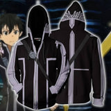 Sword Art Online SAO Anime Kirito Narusaka Kirigaya Kazuto New Style Unisex Adult Cosplay Zip Up 3D Print Hoodies Jacket Sweatshirt