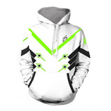 Overwatch Game Genji Shimada Sparrow White Unisex Adult Cosplay 3D Print Jacket Sweatshirt