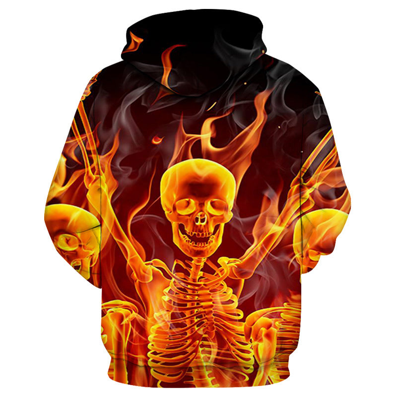 Fire Skull Heads Movie Cosplay Unisex 3D Printed Hoodie Sweatshirt Pullover