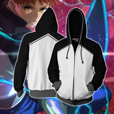 Fate Stay Night Game Emiya Shirou Cosplay Unisex 3D Printed Hoodie Sweatshirt Jacket With Zipper