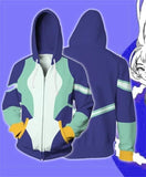 My Hero Academia Anime Nejire Hado Blue Cosplay Unisex 3D Printed mha Hoodie Sweatshirt Jacket With Zipper