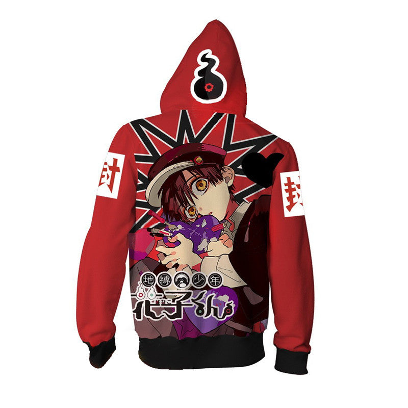 Toilet Bound Hanako kun Anime Yugi Tsukasa LOL Lough Cosplay Unisex 3D Printed Hoodie Sweatshirt Jacket With Zipper