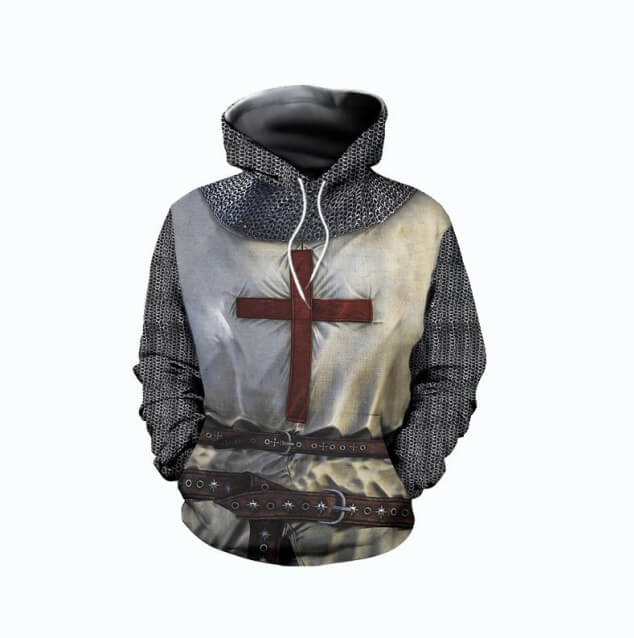 Knights Templar Ordre du Temple Red Cross 7 Unisex Adult Cosplay 3D Printed Hoodie Pullover Sweatshirt