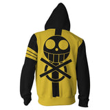One Piece Anime Trafalgar Law New Style Cosplay Unisex 3D Printed Hoodie Pullover Sweatshirt Jacket With Zipper