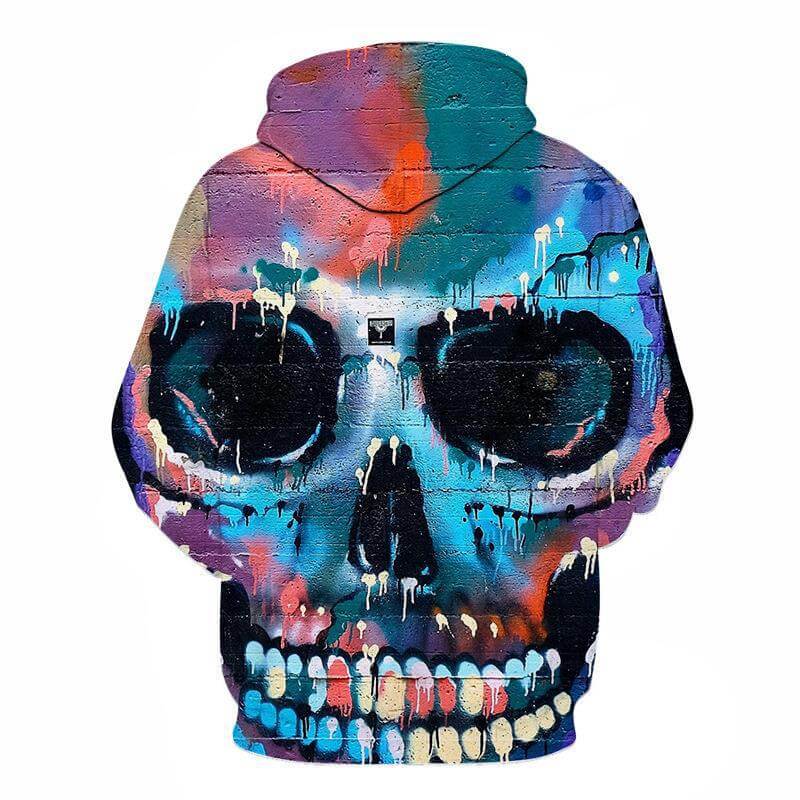 2022 New Halloween Colorful Skull Hoodies Mens Unisex Adult Cosplay 3D Print Hoodies Sweatshirt Pullover