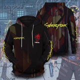 Cyberpunk 2077 Game Samurai Logo 5 Unisex Adult Cosplay 3D Printed Hoodie Pullover Sweatshirt