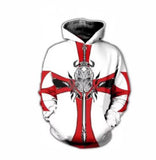 Knights Templar Ordre du Temple Red Cross 8 Unisex Adult Cosplay 3D Printed Hoodie Pullover Sweatshirt