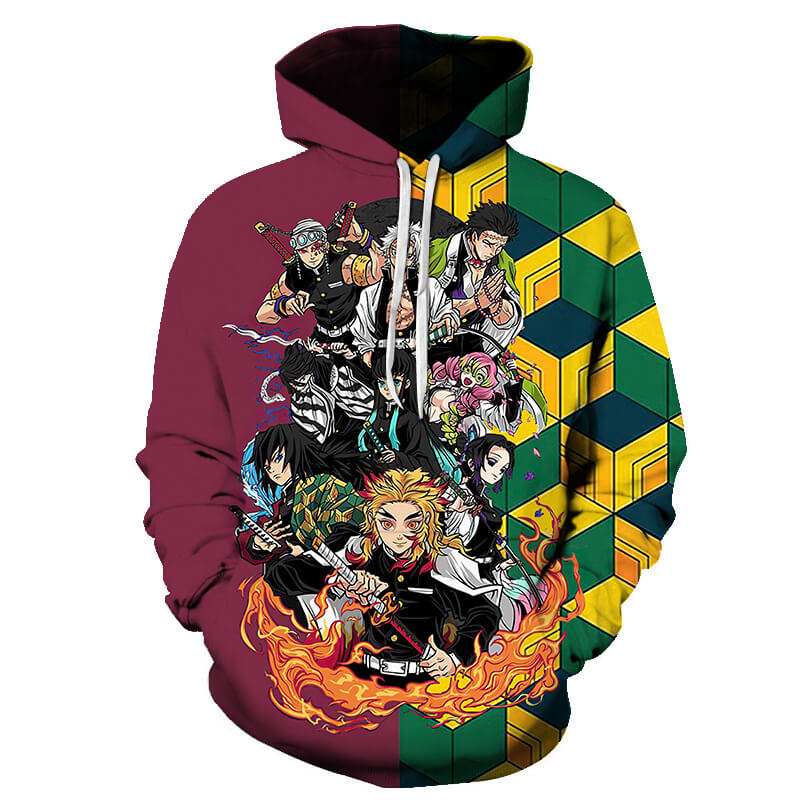 Demon Slayer Kimetsu no Yaiba Anime Tomioka Giyuu 4 Unisex Adult Cosplay 3D Print Hoodie Pullover Sweatshirt