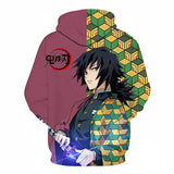 Demon Slayer Kimetsu no Yaiba Anime Tomioka Giyuu 5 Unisex Adult Cosplay 3D Print Hoodie Pullover Sweatshirt
