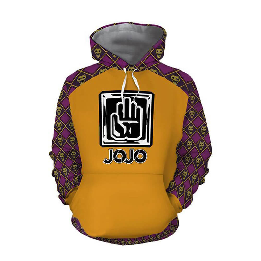 JoJo's Bizarre Adventure Anime Professor Jotaro Kujo Qtaro Unisex Adult Cosplay 3D Print Hoodies Jacket Sweatshirt