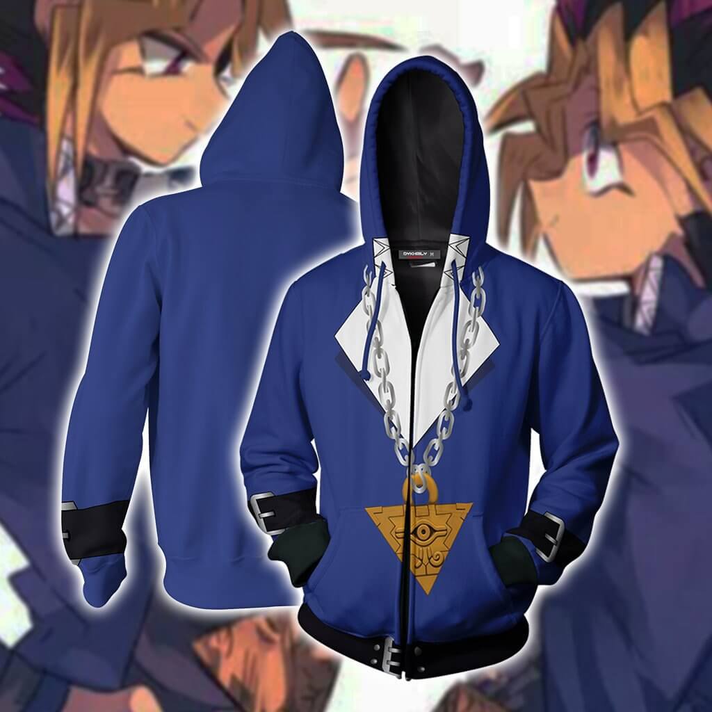 Yu-Gi-Oh! Duel Monsters Anime Yugi Mutou Domino High School Unisex Adult Cosplay Zip Up 3D Print Hoodies Jacket Sweatshirt