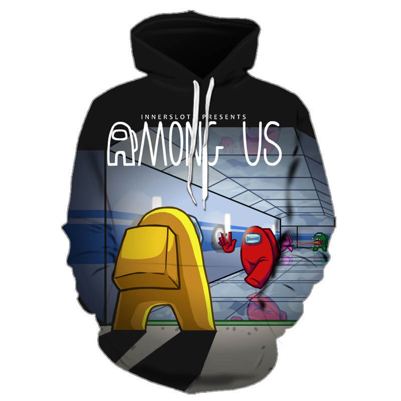 Kids Among Us Party Game of Teamwork Cosplay 3D Print Hoodie Pullover Sweatshirt For Children