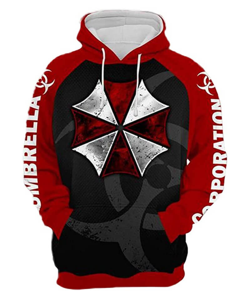 Resident Evil Umbrella Corps Game Umbrella Corporation Uniform 3 Unisex Adult Cosplay 3D Printed Hoodie Pullover Sweatshirt