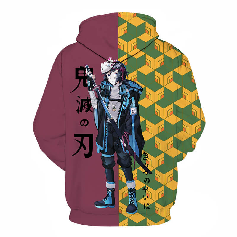 Demon Slayer Kimetsu no Yaiba Anime Tomioka Giyuu 6 Unisex Adult Cosplay 3D Print Hoodie Pullover Sweatshirt
