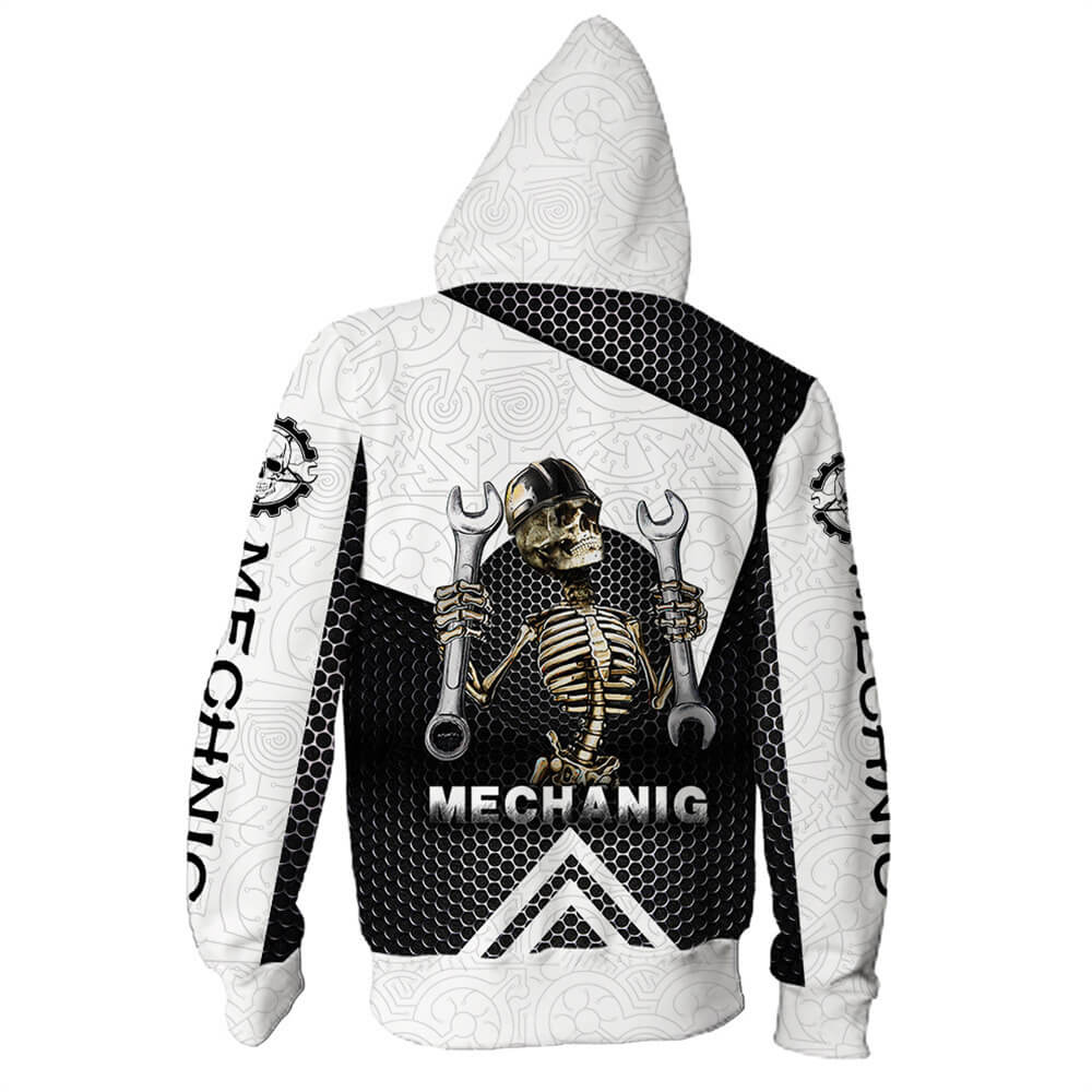 Skull Body Zip Up Hoodie Unisex Adult Cosplay 3D Print Sweatshirt Jacket