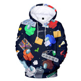 Adult Style-17 Impostor Crewmate Among Us Cartoon Game Unisex 3D Printed Hoodie Pullover Sweatshirt
