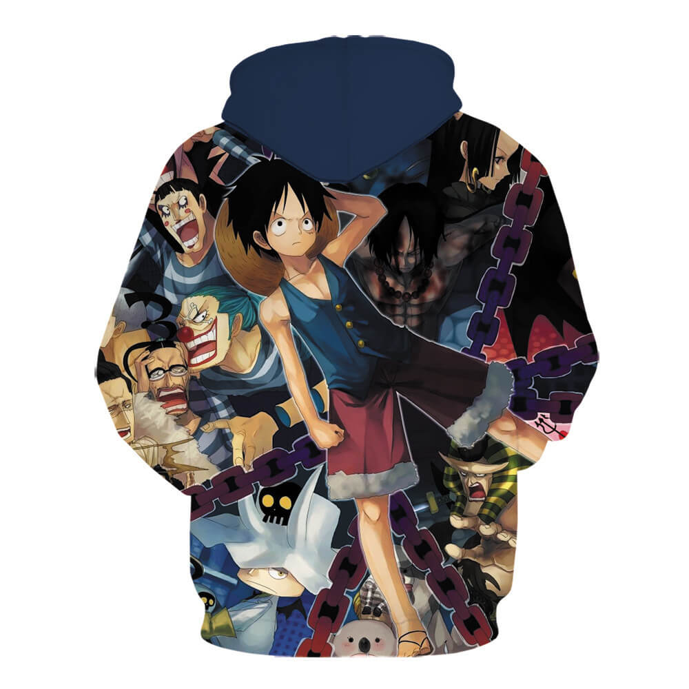 One Piece Anime Monkey D Luffy 18 Unisex Adult Cosplay 3D Printed Hoodie Pullover Sweatshirt