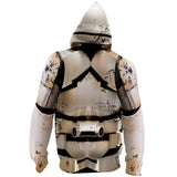 Star Wars Movie Imperial Army Stormtrooper Sandtrooper Cosplay Unisex 3D Printed Hoodie Sweatshirt Jacket With Zipper