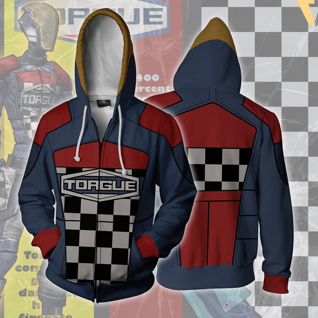 Borderlands 2 Game TORGUE Zer0 Grid Cosplay Unisex 3D Printed Hoodie Sweatshirt Jacket With Zipper