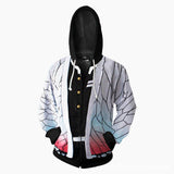 Demon Slayer Anime Kochou Shinobu Butterfly Ninja Cosplay Unisex 3D Printed Hoodie Sweatshirt Jacket With Zipper