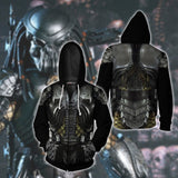 Predator Costume Movie Monster Black Cosplay Unisex 3D Printed Hoodie Sweatshirt Jacket With Zipper