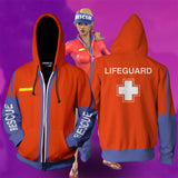 Fortnite Game Mogul Master Rescue LIFEGUARD Cosplay Unisex 3D Printed Hoodie Sweatshirt Jacket With Zipper