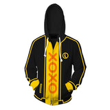 My Friend Pedro Cosplay Game XOXO Pattern Unisex 3D Printed Hoodie Sweatshirt Jacket With Zipper