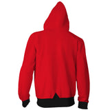 Kakegurui Anime Jabami Yumeko Red Cosplay Unisex 3D Printed Hoodie Sweatshirt Jacket With Zipper